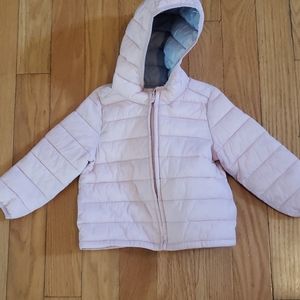Pink puffy jacket